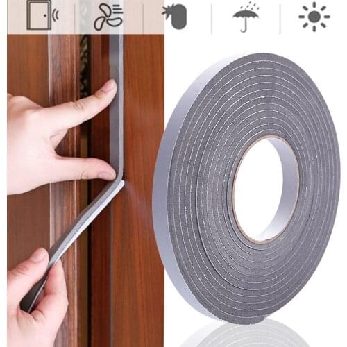 5M Self Adhesive Foam Weather Draught Excluder Sealing Strip Door Window Gap Insulation Rubber Tape Hardware Width 15MM / 30MM