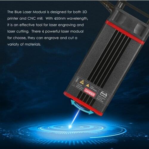 40/30/20/10W/5500mW 450nm Blue Laser Head Laser Module Laser For Laser Cutting Machine CNC DIY Laser Wood Marking Cutting Tool