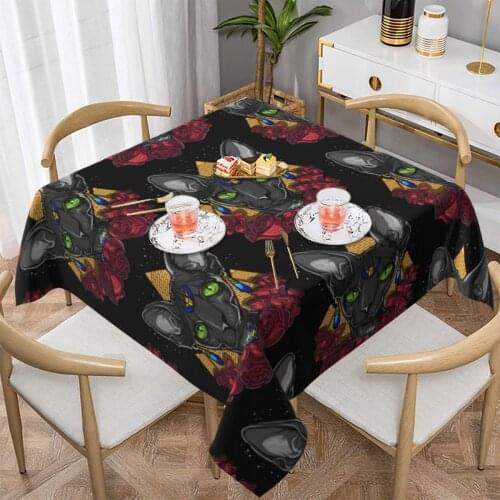 Sphynx Cat Tablecloth Print Protection Table Cover Polyester Dinner Cheap Vintage Table Cloth