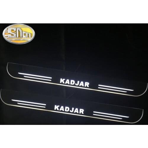 SNCN 4PCS Waterproof Acrylic Moving LED Welcome Pedal Scuff Plate Pedal Door Sill Pathway Light For Renault Kadjar 2019 2020
