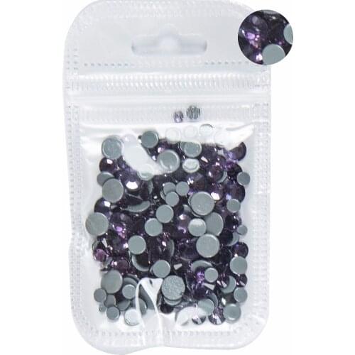 AAAA+ Best Quality Violet Mix Size Hot Fix Rhinestone More Shiny Super Bright Nail Art Hotfix Iron On Stones. 10Gram