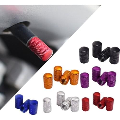 Car Exterior Accessories Tire Wheel Valve Colorful Bicycle Car Wheel Bottle Cap Hexagonal Air Stems Tire Dust Cover Ventile Rims