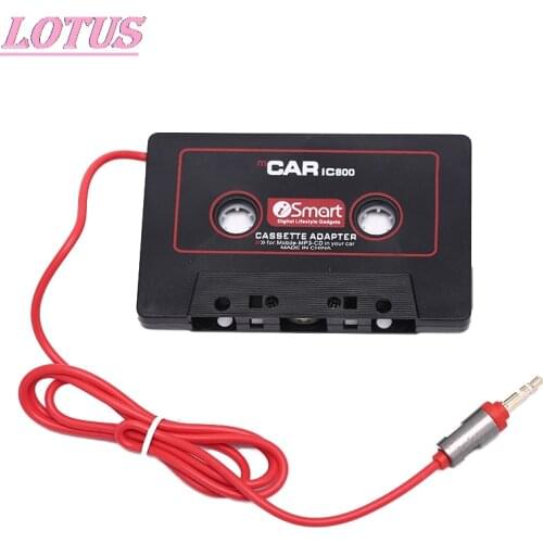 1PC 110cm Universal Audio Tape Adapter 3.5mm Jack Plug Black Car Stereo Audio Cassette Adapter For Phone MP3 CD Player hotsale