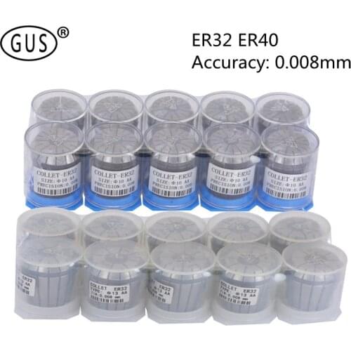 1pcs Free shipping ER32 ER40 ER spring collet chuck Accuracy 0.008mm for CNC milling tool holder Engraving machine spindle motor
