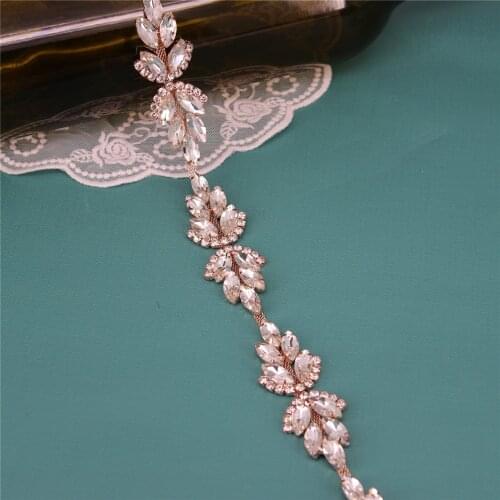 1 Yard Chain Jewelry Making Birthday Cake Topper Bridal Dress Belt Crystal Rhinestone Cup Chain Trimming Applique by Roll