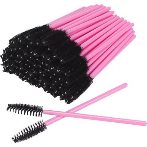 1000pcs Eyelash Brushes Makeup Brushes Disposable Mascara Wands Applicator Pink Eye Lashes Cosmetic Brush Makeup Tools