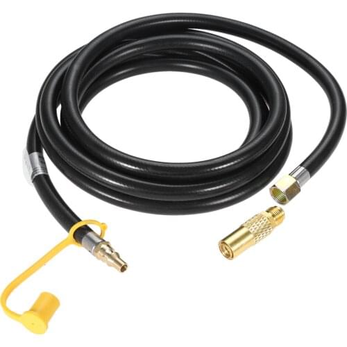 12FT Low Pressure 1/4" Quick Connect Disconnect Plug RV Trailer Propane Extension Hose