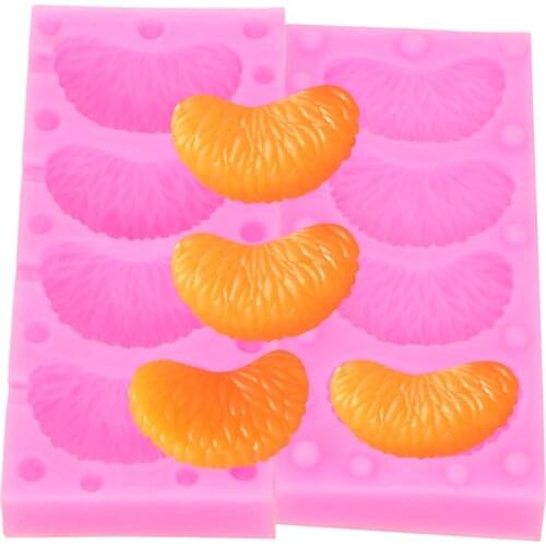 2Unit/PCS Chocolate, Resin, Candy, Jewelry Mold Fruit Mold Fondant Silicone Mold Peeling Orange Shape Tangerine Cake Decorating