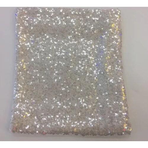 20 colors (5yards/pc) high quality crystal white African sequins French net lace fabric for making shining party dress FSQX44