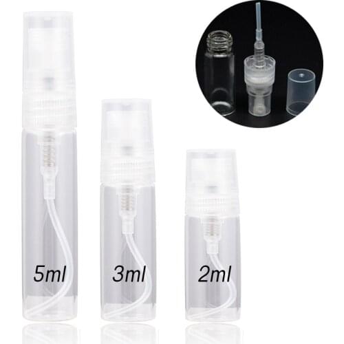 5Pcs/Sets 3ml/5ml Cosmetics Bottled Toner Spray Bottle Nebulizer Container Portable Mini Perfume Bottle Glass Empty Bottle