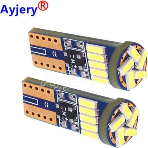 AYJERY 1000X T10 W5W 4014 15 SMD 15 LED Clearance Lamp Interior Side Lights 168 194 License Plate Light 12V Car Styling White