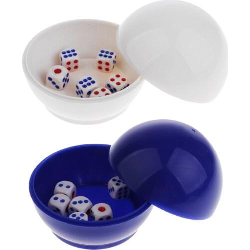 Bar KTV Pub Dice Guessing Game Set Globular Dice Cup Shaker with 6pc Digital Dice