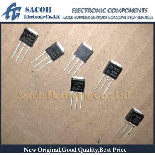 Free shipping 10Pcs CS3N80 CS3N80A3 CS3N80A8 CS3N80F CS3N80FA9 TO-251 3A 800V Power MOSFET