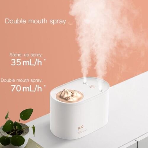 Large fog volume 1000ml humidifier USB rechargeable aromatherapy essential oil diffuser built-in battery humidifier, 2 fog outle