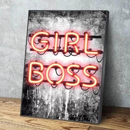 Decor Girls Room Girl Boss Modern Fashion Canvas Paintings On The Wall for Interior Decoration Pictures Dorm Room Art Prints