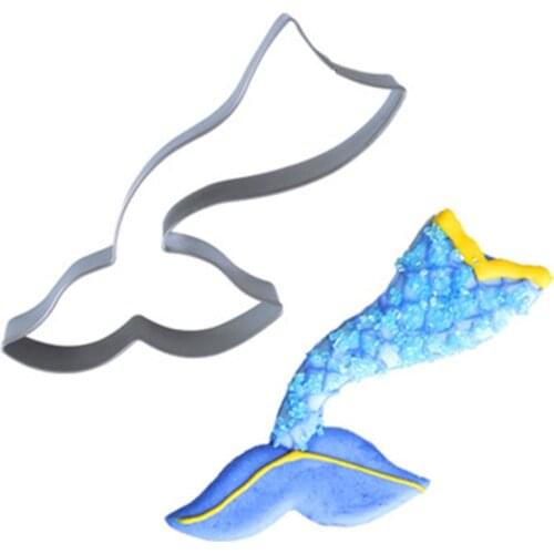 Mermaid Tail Shaped Cookie Cutter For Biscuit Mold Stainless Steel Fondant Cutters DIY Pastry Tool Baking Cake Decorating Tools