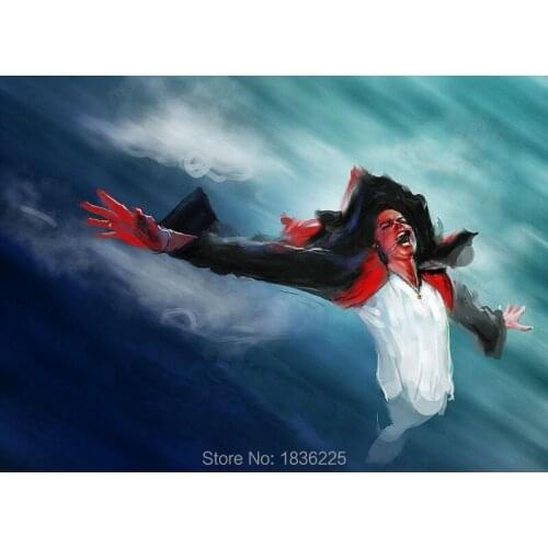 Paint brushes art house decoration products oil painting michael jackson oil painting canvas wall art home decor wall hanging