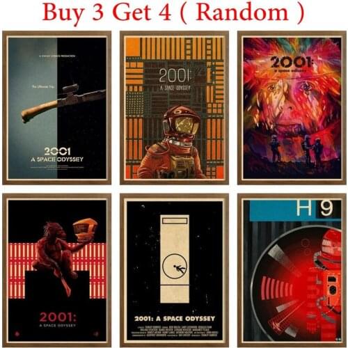 2001 A Space Odyssey Classic Film Wall Decoration Classics Painting print Wall Sticker retro poster Retro Movie Poster 42X30cm