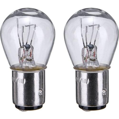 2pc 1157 BAY15D Reserve Light 21/5W Car Reverse Backup Stop Brake Tail Parking License Plate Rear Side Maker Light Bulb White