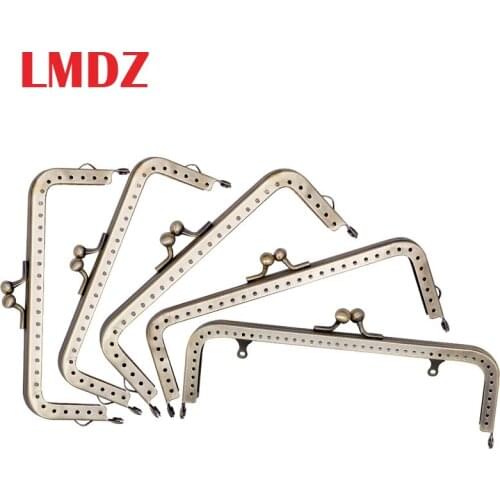 LMDZ 1Pcs Square Metal Purse Frame Handle for Clutch Bag Handbag Accessories Making Kiss Clasp Lock for Bag8.5/10.5/12.5 /15.5cm