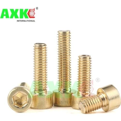 Brass DIN912 Hexagon Socket Head Cap Screws DIN912 [M3 M4 M5 M6 M8] Pure Brass Hex Hexagon Socket Cap Head Screws