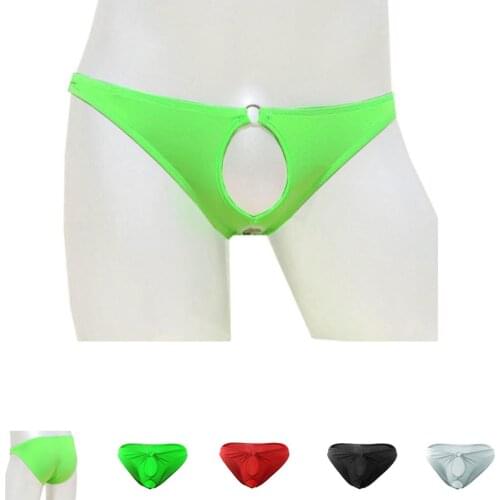 Hot Male panties fork breathable men gay sexy underwear hole briefs ZJH820S