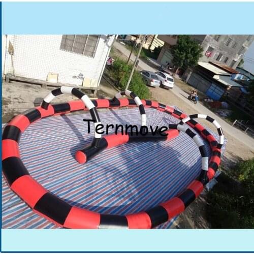 Inflatable jumping deby horse race track obstacle sport games,inflatable race track for zorb ball / go kart race