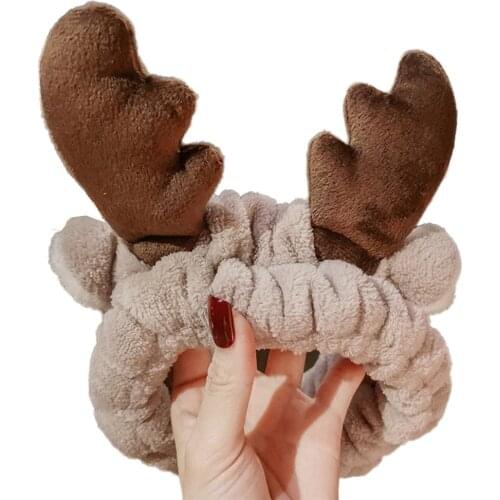 New year 2021 Fashionable Plush Christmas Party Bow Decorate Make Up Bind Your Hair Lovely Cloth Hair Band Hair Accessories