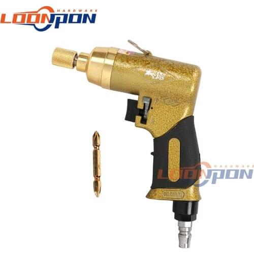 1/4" Pneumatic Screwdriver Handhold Adjustable Pistol Grip Driver 9000RPM for Home Office Factory Industrial Power Tools