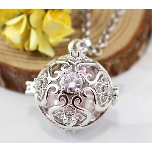 1PC Crystal Locket Pendant with glass ball Memory Round Locket Pendant Fillable Jewelry Cremation Jewelry