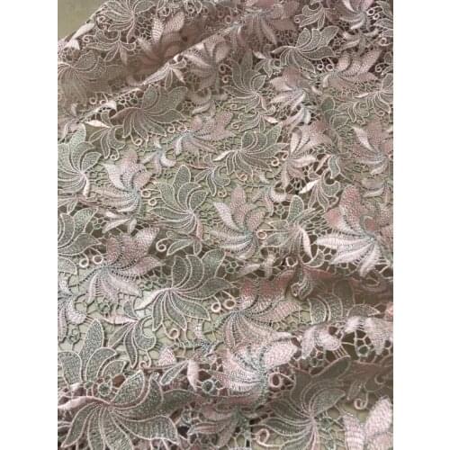 Latest African French Embroidery Net Lace Fabric SYJ-6345 For bridal dress