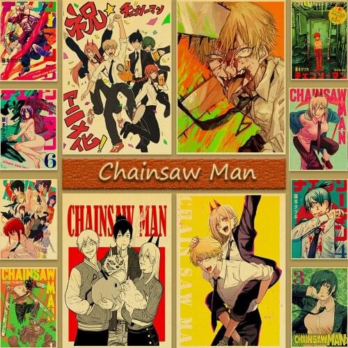 Chainsaw Man Japanese Anime Poster Home Decoration Bedroom Wall Art Modern Painting Animation Picture Decoration