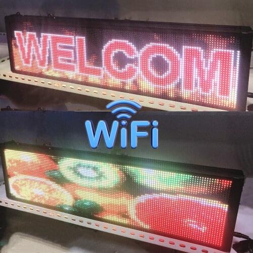 P5 Wifi Programmable Led Sign 32*128 Matrix Screen Module Outdoor Full Color Advertising Indoor Scrolling Message Display Board