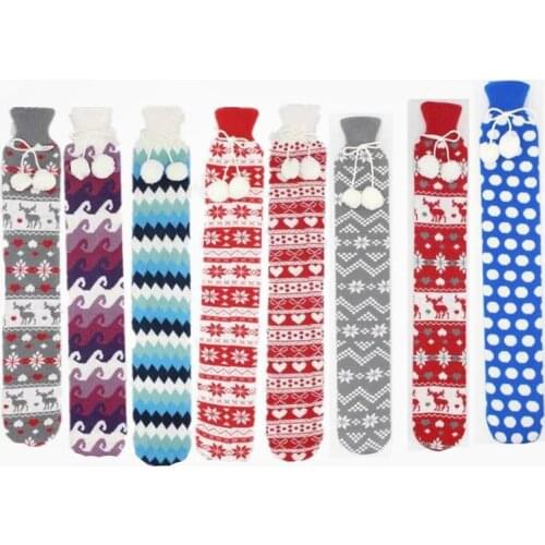 Removable Cover Fur Rubber Hot Water Bottle 2L Long water injection Warm water bag Hand warmer Warm bed artifact hot water bag