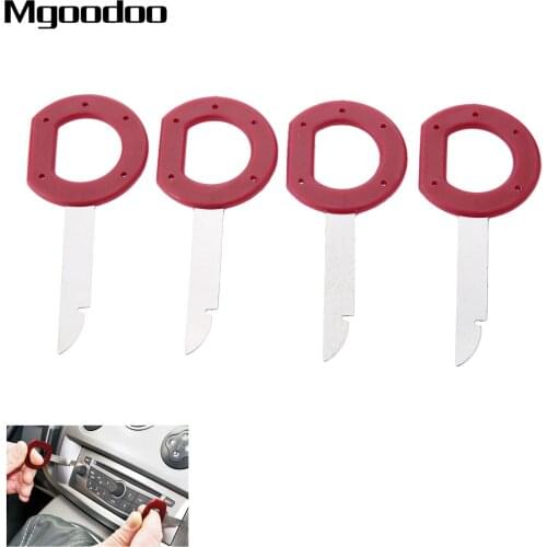 4Pcs Auto Repair Car CD Stereo Radio Removal Release Sheet Metal Tool Keys Pins Car Repair Tool With Plastic For VW Audi Benz