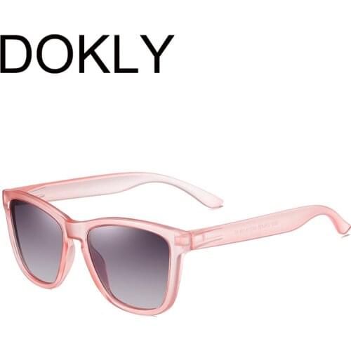 Dokly Brand Cool Fashion Women Pink Frame Square Polarized Sunglasses Men and Women eyewear Oculos De Sol UV400