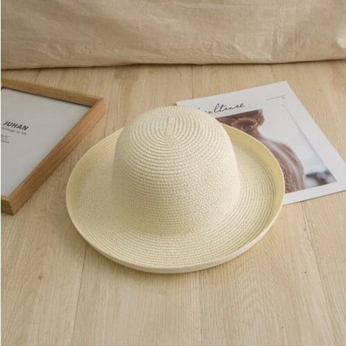 Parent-child Straw Hats Summer Cap for Girl Bucket Cap for Children Hat Beach Caps Panama Hat Custom Designed Logo Paper Natural