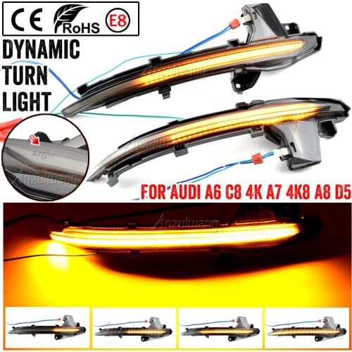 LED Side Rearview Mirror Blinker Sequential Indicator Lamp For Audi A6 C8 4K A7 4K8 A8 D5 2018 2019