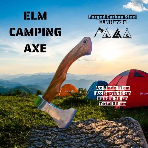 PALTA Elm Camping Ax Survival Machete Multitool Axe Tomahawk Hatchet Handmade Forged Carbon Steel Tactical Hunting Outdoor 2021
