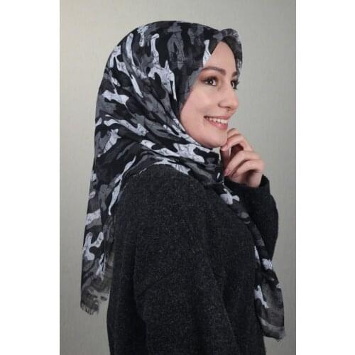 VERTU PATTERNED LINEN FLAMLI SCARF-DESEN-28-RENK-20