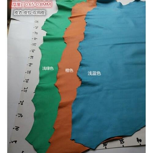 High quality milk white Sheep skin Genuine leather soft whole skin leather craft 0.65- 0.8mm
