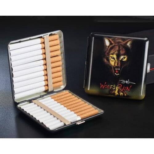 1pcs Fashion Tin Storage Box Tobacco Box Humidor Rolling Paper Box Bronze Condensed Flower Automatic Cigarette Case Box Holder