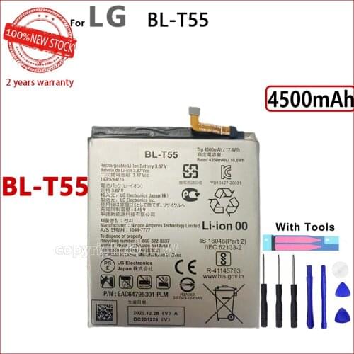 100% Genuine BL-T55 Battery For LG BL T55 4500mAh Phone Original Batteries With Gift Tools