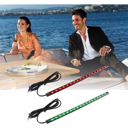 12V Led Waterproof Bow Navigation Light Red Green Sailing Signal Light Swiming Pool Marine Boat Yacht Warning Fishing Pool Light