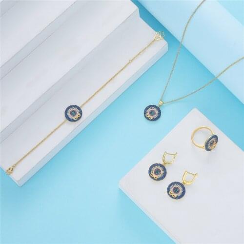 2021 Apr hot selling accessories wedding jewelry set for women Mixed color jewelry set copper high quality jewelry set