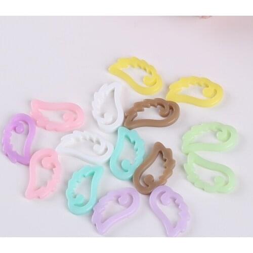 30pairs wings resin flatback cabochon for DIY phone decoration hair craft nail decoration mixed colors