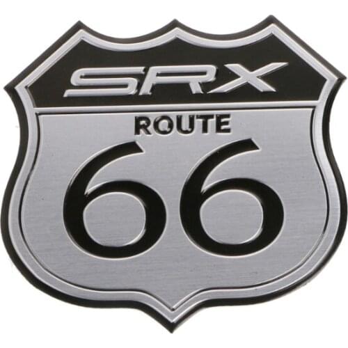 3D Car Emblem Badge Sticker Decal Metal Route 66 For US SRX