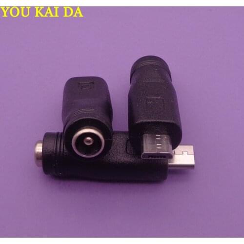 5-100pcs 5.5*2.1 to Micro USB Jack Micro 5Pin DC Power Charger Adapter Converter Connector for Laptop/Tablet/Mobile Phone