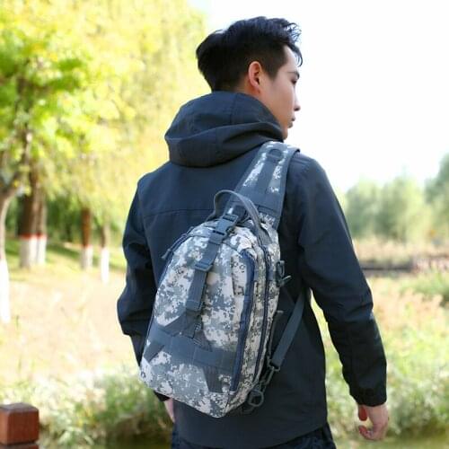 Army Fan Tactical Backpack Men Multi-function Cycling Male Chest Bag Camouflage Large-capacity Outdoor Sports Mountain Back Pack