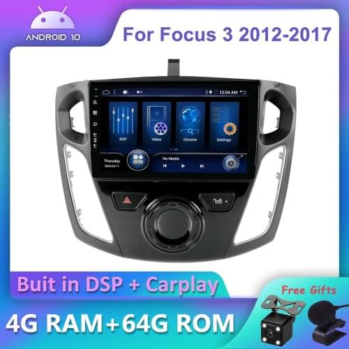 Bosion Android 10.0 DSP CarPlay Car DVD Radio Multimedia Player For Ford Focus 3 Mk 3 2011-2019 2 din GPS Navigation DSP IPS AHD